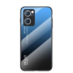 Чехол Oppo Reno7 5G / Find X5 Lite Gradient Hello Blue Black