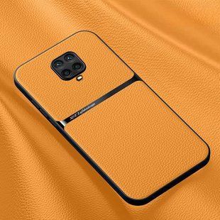 Шкіряний чохол Elegance з магнітом для Xiaomi Redmi Note 9 Pro / Note 9 Pro Max / Note 9S Orange