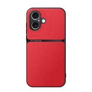 Шкіряний чохол Elegance з магнітом для Apple iPhone 17 Red