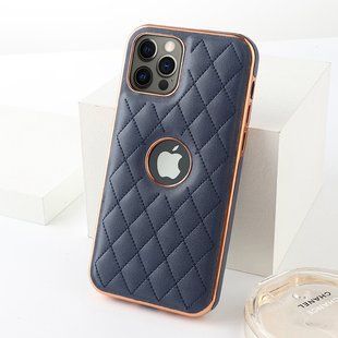 Розкішний м'який чохол Premium Lambskin case для Apple Iphone 13 Pro Max Blue