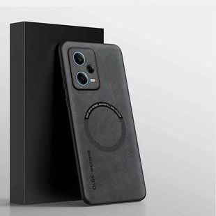 Шкіряний чохол OLGE з MagSafe для Xiaomi Redmi Note 12 Pro 5G Light gray