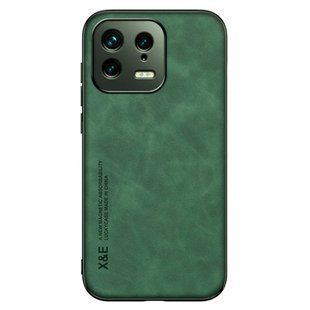 Кожаный чехол Sheepskin с магнитом для Xiaomi 13 Green