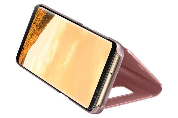 Чехол Clear View Standing Cover для Apple iPhone 16 Pro Rose gold