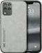 Шкіряний чохол Sheepskin з магнітом для Samsung Galaxy M33 Light gray