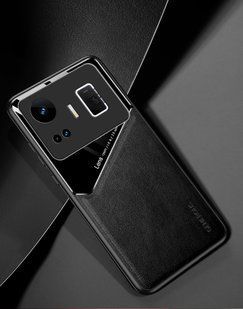 Бізнес чохол бампер GENEROUS для Realme GT5 зі скла і штучної шкіри