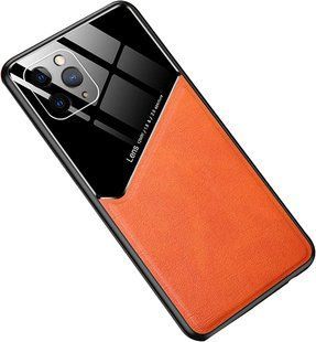 Бізнес чохол бампер GENEROUS для Apple Iphone 11 Pro зі скла і штучної шкіри
