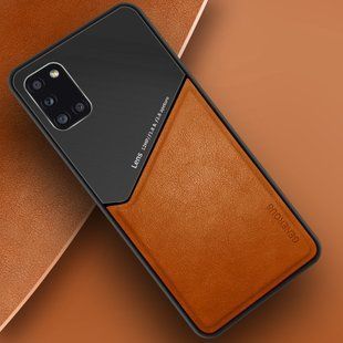 Бізнес чохол бампер GENEROUS для Samsung Galaxy A31 зі скла і штучної шкіри