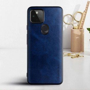 Кожаный чехол AIORIA Vintage для Google Pixel 5a 5G blue
