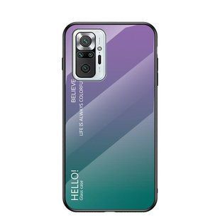 Чехол Xiaomi Redmi Note 10 Pro Gradient Hello Purple Green