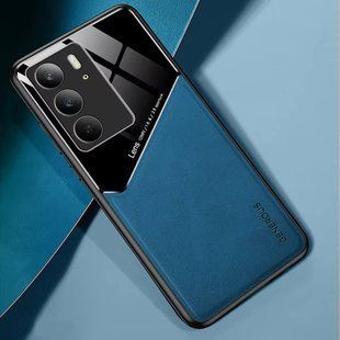 Бізнес чохол бампер GENEROUS для Realme C75 зі скла і штучної шкіри
