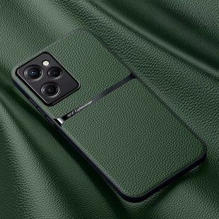 Кожаный чехол Elegance с магнитом для Xiaomi Poco X5 Pro 5G Green