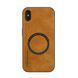 Шкіряний чохол OLGE з MagSafe для Apple iPhone XS Max Golden brown
