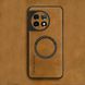 Кожаный чехол OLGE с MagSafe для OnePlus 11 Golden brown