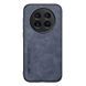 Кожаный чехол Sheepskin с магнитом для Realme 12 5G Blue