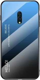Чехол Realme X Gradient Hello Blue Black