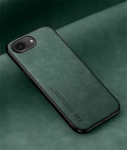 Шкіряний чохол Sheepskin з магнітом для Apple iPhone 16e Green