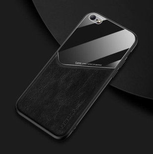 Бізнес чохол бампер GENEROUS для Apple Iphone 7 з скла і штучної шкіри
