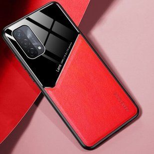 Бізнес чохол бампер GENEROUS для Oppo A74 4G з скла і штучної шкіри
