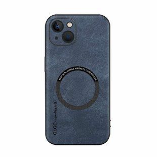 Шкіряний чохол OLGE з MagSafe для Apple iPhone 13 Blue
