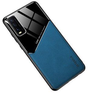 Бизнес чехол бампер GENEROUS для Vivo Y20 / Y12s из стекла и искусственной кожи