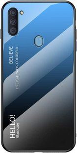 Чохол Samsung Galaxy A11 Gradient Hello Blue Black