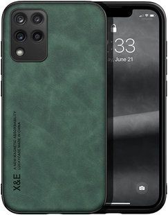 Шкіряний чохол Sheepskin з магнітом для Samsung Galaxy M33 Green
