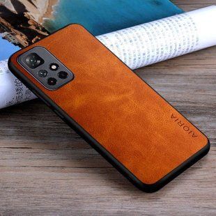Кожаный чехол AIORIA Vintage для Xiaomi Poco M4 Pro 5G / Redmi Note 11 (China) orange