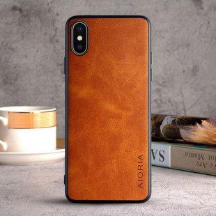 Шкіряний чохол AIORIA Vintage для Apple iPhone X / iPhone XS orange