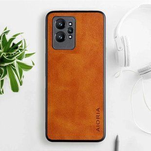 Кожаный чехол AIORIA Vintage для Realme C31 orange