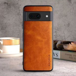 Кожаный чехол AIORIA Vintage для Google Pixel 8 orange