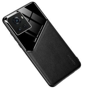 Бизнес чехол бампер GENEROUS для OnePlus 10R из стекла и искусственной кожи