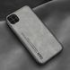 Кожаный чехол Sheepskin с магнитом для Huawei P40 Lite Light gray