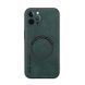 Шкіряний чохол OLGE з MagSafe для Apple iPhone 15 Pro Max Green