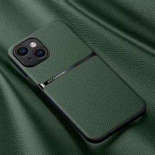 Шкіряний чохол Elegance з магнітом для Apple iPhone 15 Plus Green
