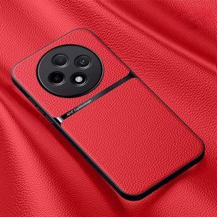 Кожаный чехол Elegance с магнитом для Oppo Reno12 F 4G Red