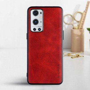 Кожаный чехол AIORIA Vintage для OnePlus 9 Pro red