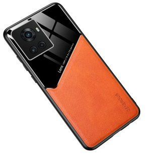 Бизнес чехол бампер GENEROUS для OnePlus 10R из стекла и искусственной кожи