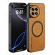 Кожаный чехол OLGE с MagSafe для OnePlus Ace 3 Golden brown