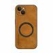 Шкіряний чохол OLGE з MagSafe для Apple iPhone 13 Golden brown