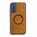 Шкіряний чохол OLGE з MagSafe для Samsung Galaxy S22 Plus Golden brown
