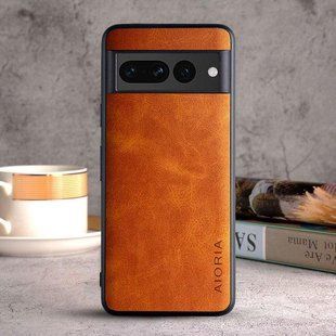 Кожаный чехол AIORIA Vintage для Google Pixel 7 Pro orange