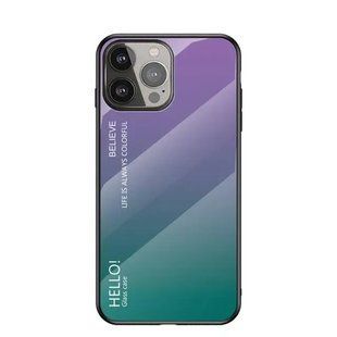 Чохол Apple iPhone 12 Pro Max Gradient Hello Purple Green