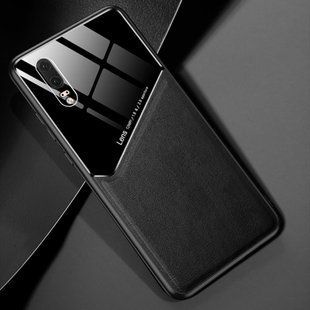 Бизнес чехол бампер GENEROUS для Huawei P20 из стекла и искусственной кожи