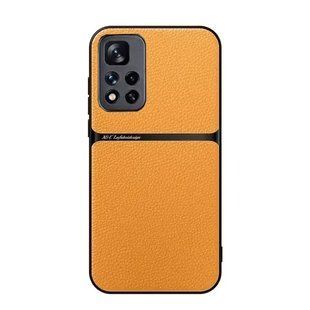 Шкіряний чохол Elegance з магнітом для Xiaomi Redmi Note 11 Pro Plus 5G / Redmi Note 11 Pro (China) Orange