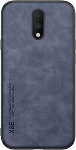 Шкіряний чохол Sheepskin з магнітом для OnePlus 7 Blue