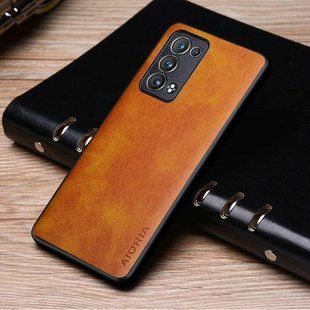 Кожаный чехол AIORIA Vintage для Oppo Reno6 Pro 5G Global orange