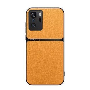 Кожаный чехол Elegance с магнитом для Xiaomi Poco X3 GT Orange