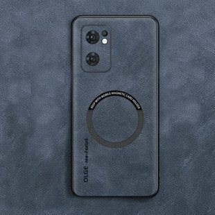 Кожаный чехол OLGE с MagSafe для Oppo Reno7 5G / Find X5 Lite Blue