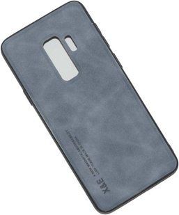 Шкіряний чохол Sheepskin з магнітом для Samsung Galaxy S9 Plus Blue