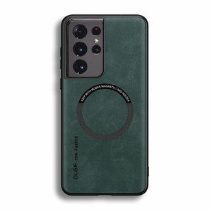 Шкіряний чохол OLGE з MagSafe для Samsung Galaxy S22 Ultra Green